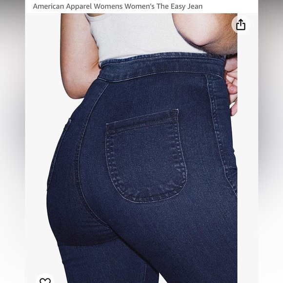 American Apparel Easy Jeans in Dark Wash Indigo - Picture 2 of 6